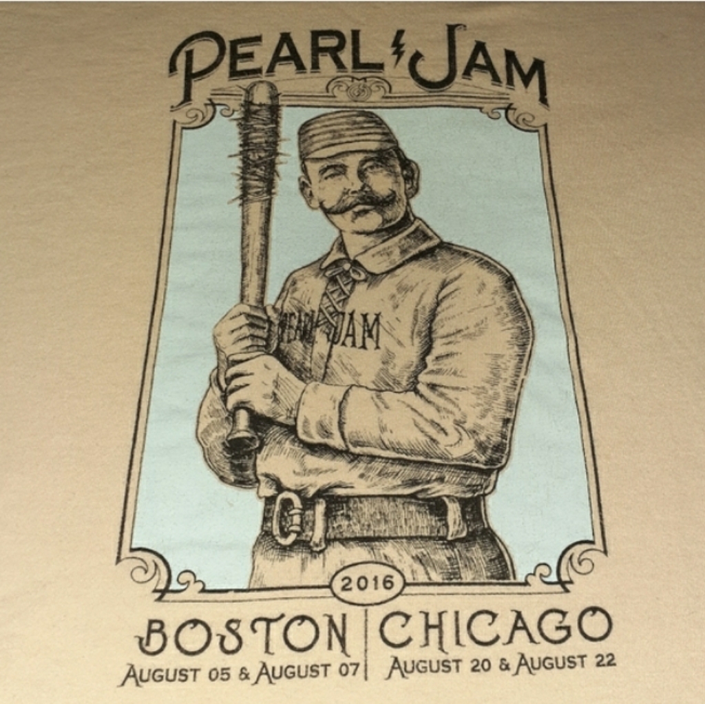 2016 Pearl Jam Boston Chicago Concert Tour Shirt